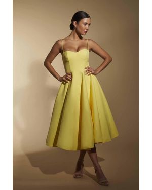 Jarlo Jones Skater Midi Dress With Cami Straps - Green