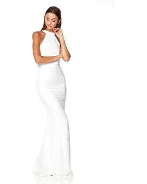 Jarlo Caden Halter Neck Maxi Dress - White