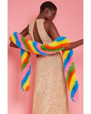 Jayley Sequin Lightweight Maxi Dress - Orange