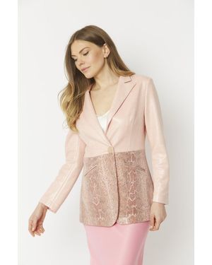 Jayley Faux Suede Jacket - Natural