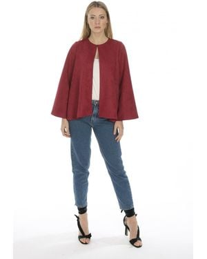 Jayley Luxury Faux Suede Jacket - Red