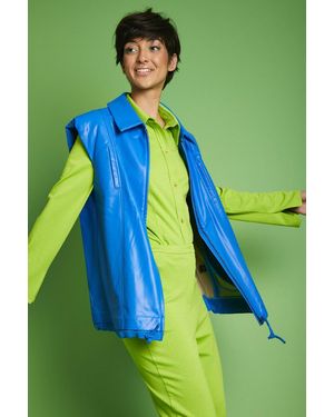 Jayley Eco Leather Vest - Green