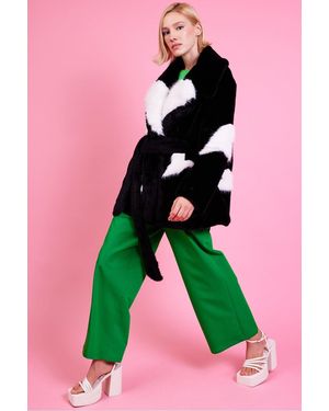 Jayley Faux Fur Long Coat - Pink