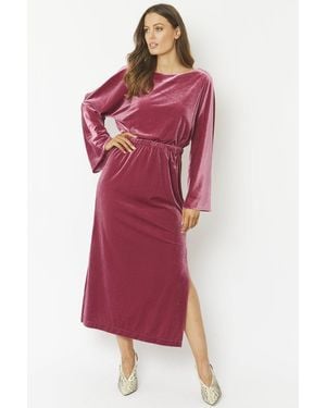 Jayley Velvet Full Length Gown - Red