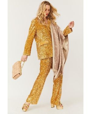 Jayley Sequin Flares - Yellow