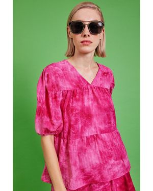 Jayley Love Herb Ruffle Top - Pink