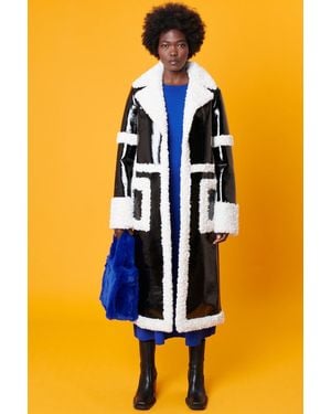 Jayley And Midi Aviator Jacket - Yellow