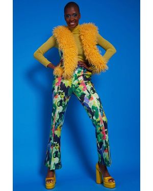 Jayley Eco Leather Florence Trousers - Blue