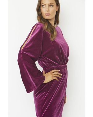 Jayley Velvet Full Length Gown - Purple