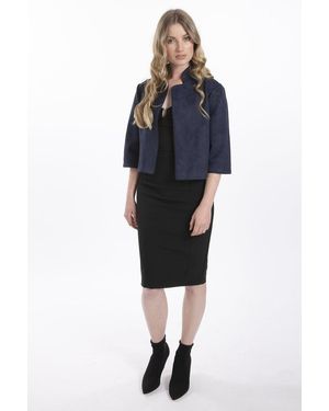 Jayley Faux Suede Jacket - Blue