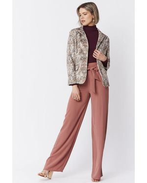 Jayley Suedette Snakeskin Effect Jacket - White
