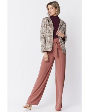 Jayley Suedette Snakeskin Effect Jacket - White