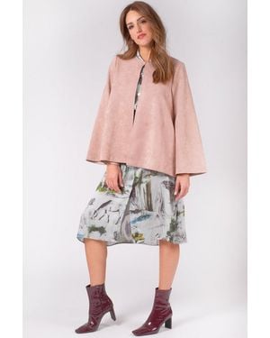 Jayley Luxury Faux Suede Jacket - Pink