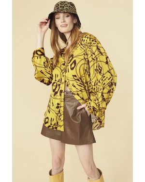 Jayley Tencel Blend Lucky Chain Blouse - Yellow
