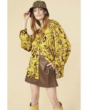 Jayley Tencel Blend Lucky Chain Blouse - Yellow