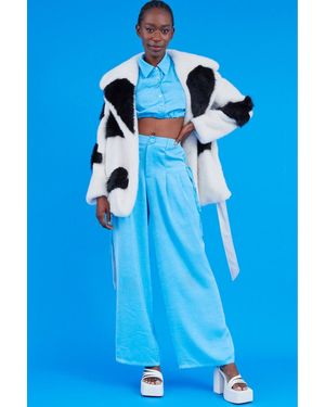 Jayley Wide Leg Trousers - Blue