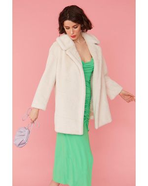 Jayley Faux Fur Duchess Midi Coat - Brown