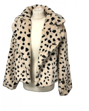 Jayley Faux Fur Cropped Coat - White