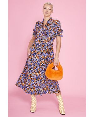 Jayley Floral Wrap Dress - Pink