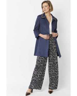 Jayley Faux Suede Jacket - Blue