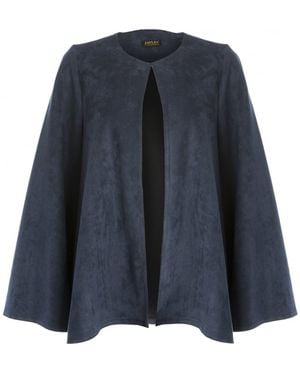 Jayley Luxury Faux Suede Jacket - Blue