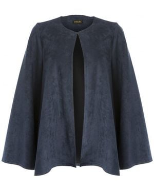 Jayley Luxury Faux Suede Jacket - Blue
