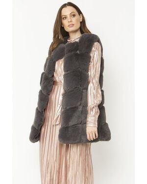 Jayley Faux Fur Vest - Grey