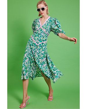 Jayley Rayon Oversized Shirt - Green
