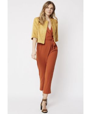 Jayley Faux Suede Jacket - Orange
