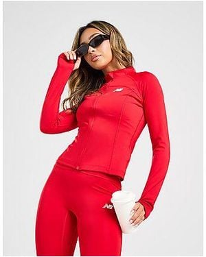 New Balance Logo Full Zip Track Top - Red