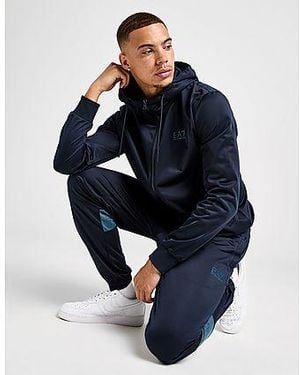 EA7 Poly Full Zip Hoodie Tracksuit - Black