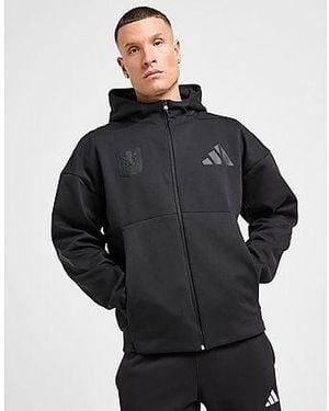 adidas Aston Villa Fc Z.n.e. Full Zip Hoodie - Black