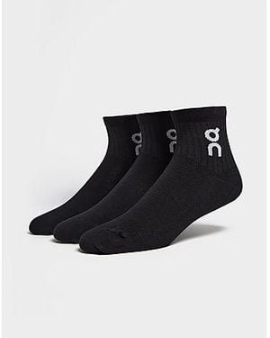 On Shoes 3-pack Mid Socks - Black