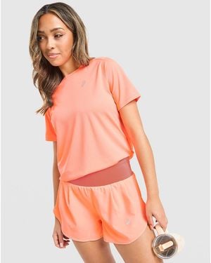 Asics T-Shirt Running Manches Courtes - Orange