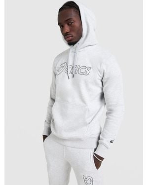 Asics Sweat À Capuche Logo Homme - Blanc