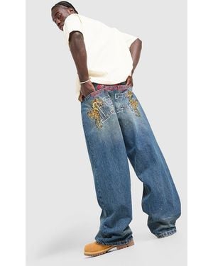 Ed Hardy Mens 1971 Xtra Wide Fit Jeans - Blu