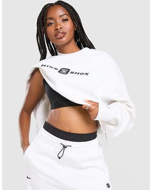 Nike Shox Crop Crew Sweatshirt - Bianco