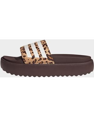 adidas Originals Womens Adilette Platform Slides - Marrone