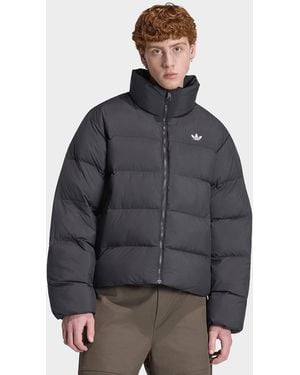 adidas Mens Giacca Stand Collar Regen - Grigio