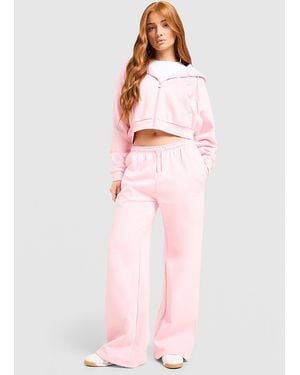 Reebok Sweat À Capuche Zippé Court Retro - Rose