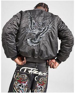 Ed Hardy 97 Varsity Jacket - Black