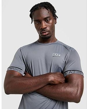 EA7 Tape Sleeve Poly T-shirt - Black
