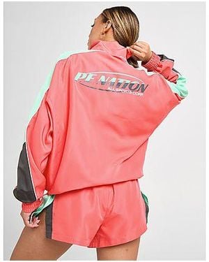 P.E Nation Spray Woven Colour Block Jacket - Red