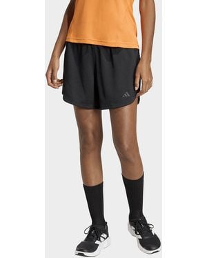 adidas Womens Pantaloncini Pacer Workout Waffle - Nero