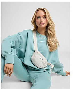 Nike Phoenix Crop Oversized Crew Sweatshirt - Blue