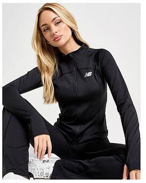 New Balance Logo Full Zip Track Top - Black