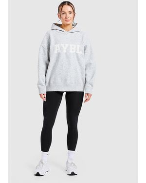 AYBL Sweat À Capuche Varsity En Maille - Blanc