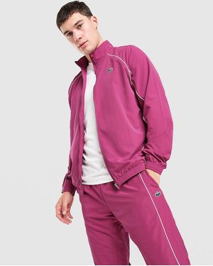 Lacoste Veste De Survêtement Tissée - Rose