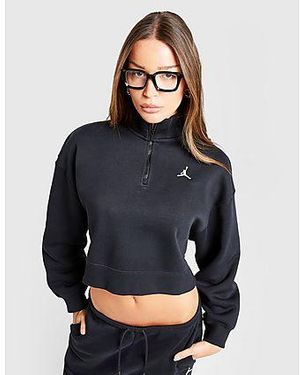 Nike Brooklyn Crop 1/4 Zip Sweatshirt - Black