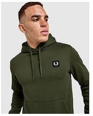 Fred Perry Badge Overhead Hoodie - Green